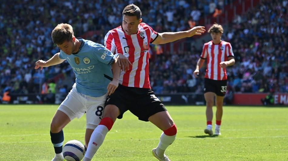 曼城大胜南安普顿，赢得四连胜